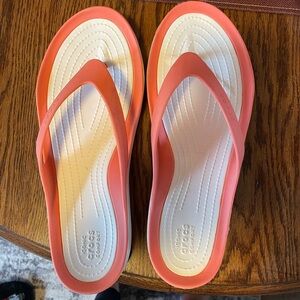 Crocs flip flops size 10